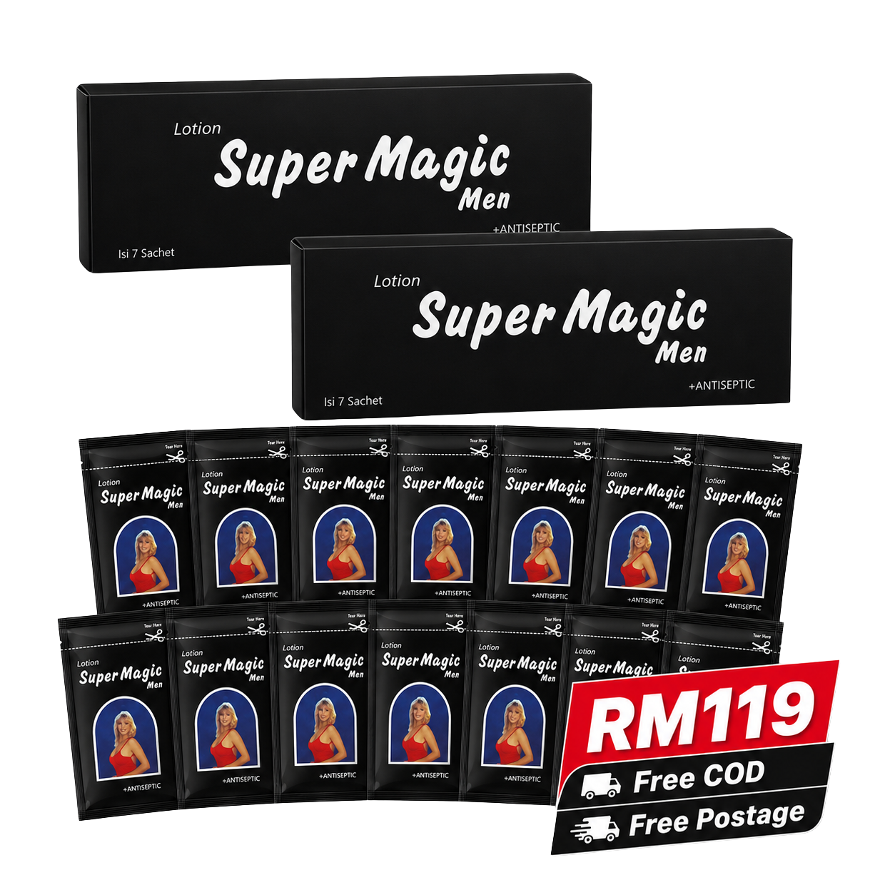 Set 2 kotak Super Losyen Magic Men